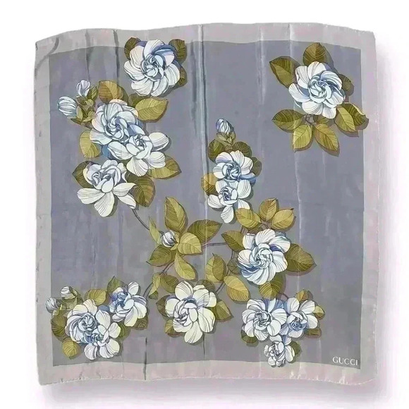 Gucci Accessories - GUCCI Silk Floral Panshie Square Scarf Multicolor | 90 cm